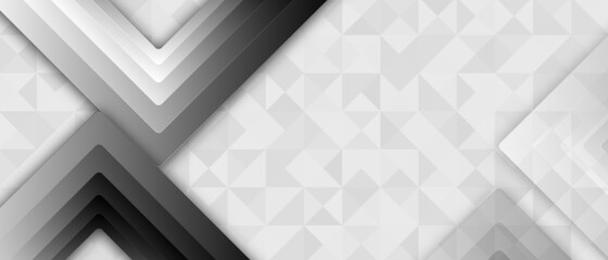 Modern white gray abstract web banner background