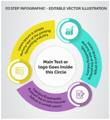 7 Steps Infographics Design Template - Graph, Pie chart, workflow layout, squire diagram, brochure, report, presentation, web design. Editable Vector illustration