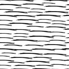 Seamless pattern with black pencil brushstrokes