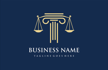 luxury law logo. modern design. vector illustration concept. Law office, Law office, Lawyer service, Vector logo template