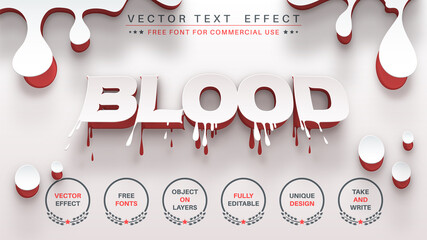 Origami Blood - Editable Text Effect, Font Style © rwgusev