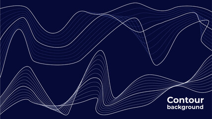 Abstract vector smooth color wave. Blue flow curve motion illustration. Smoke design. Vector lines.
