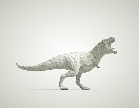 Low poly tyrannosaurus-rex