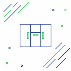 Line Wardrobe icon isolated on white background. Colorful outline concept. Vector