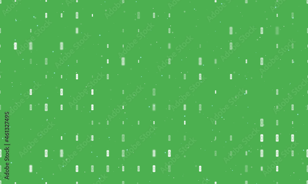 Poster seamless background pattern of evenly spaced white beer can symbols of different sizes and opacity. 