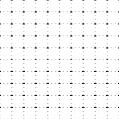 Square seamless background pattern from geometric shapes are different sizes and opacity. The pattern is evenly filled with small black hot pie symbols. Vector illustration on white background