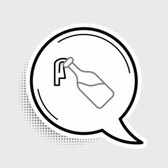Line Cocktail molotov icon isolated on grey background. Colorful outline concept. Vector