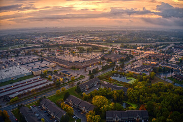 Aerial View of the Twin Cities Suburb of Eagan, Minnesota