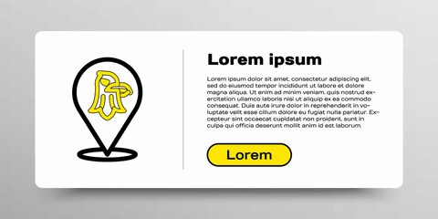 Line Eagle icon isolated on white background. American Presidential symbol. Colorful outline concept. Vector