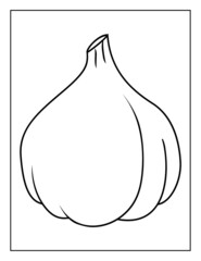 Coloring Book Pages for Kids. Coloring book for children. Vegetables.
