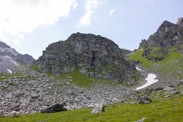 Amazing hiking day in one of the most beautiful area in Switzerland called Pizol in the canton of Saint Gallen. What a wonderful landscape in Switzerland at a sunny day.