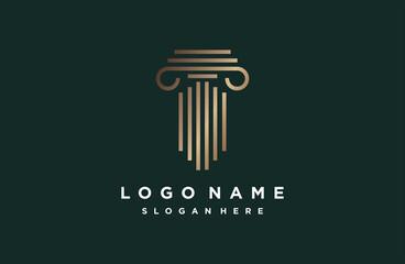 luxury law logo. modern design. vector illustration concept. Law office, Law office, Lawyer service, Vector logo template