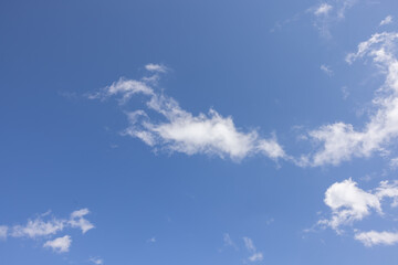 Amazing clouds hanging in the blue sky. Wonderful sunset and a better sunrise with beautiful clouds with a colourful sky.
