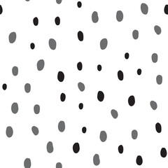 Hand drawn circles. Abstract geometric seamless pattern. Trendy texture. Background texture.