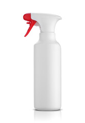 sprayer with chemical agent on a white background