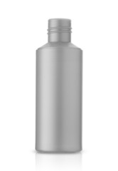 gray bottle with a nail cleaning and care liquid