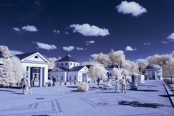 infrared photography - surreal ir photo of landscape with trees under cloudy sky - the art of our...