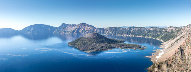 Panoramic view over the Crater Lake, Crater Lake National Park Oregon