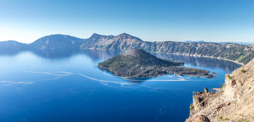 Panoramic view over the Crater Lake, Crater Lake National Park Oregon