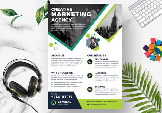 Creative Marketing Agency Flyer Design Layout