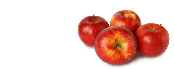 Apples on white background