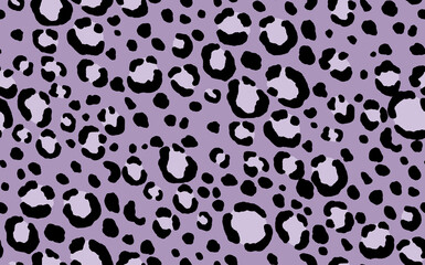 Abstract modern leopard seamless pattern. Animals trendy background. Violet and black decorative vector stock illustration for print, card, postcard, fabric, textile. Modern ornament of stylized skin