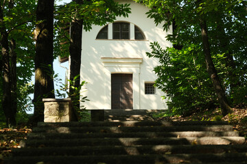L'oratorio di San Rocco nei boschi di Porza, Canton Ticino, Svizzera.
