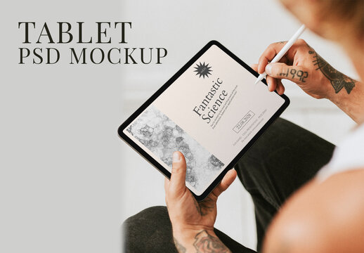 Editable Tablet Screen Mockup
