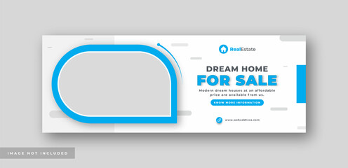 Real estate social media facebook cover web banner template