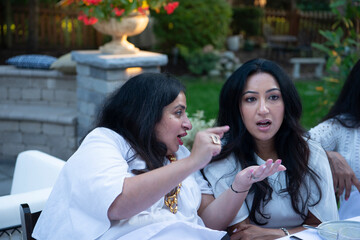 Two women in conversation