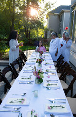 Woman chatting outdoor