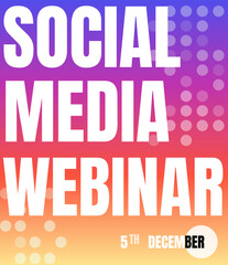 Poster for social media webinar. Network communication. Vector