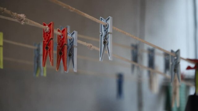 clothes pegs close up