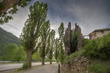 Natural landscape in Gudar mountains Alcala de la Selva Teruel Aragon Spain