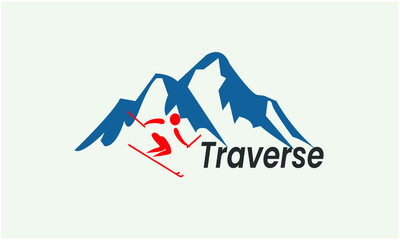 mountain logo vector