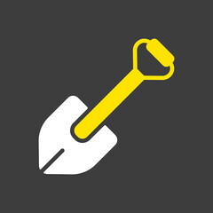 Camping shovel for expedition icon vector