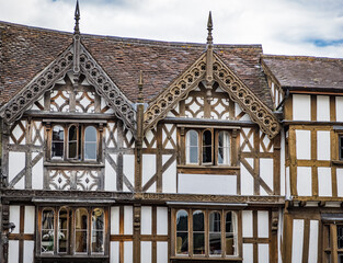 Fototapeta na wymiar Old medieval houses, Ludlow, Shropshire, England