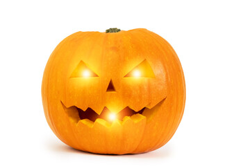 halloween pumpkin isolated on white