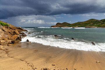 binimel-la beach, menorca, balearic islands, spain