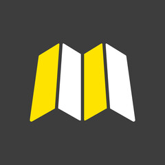 Map vector icon. Navigation sign