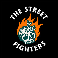 skull character vector with arrow fire