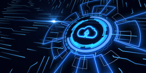 internet cloud data storage concept