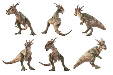 Stygimoloch Dinosaur on white background