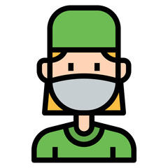 dentist Color line icon
