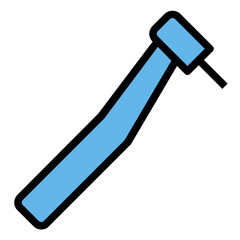 Tooth Drill Color line icon