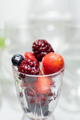 Plano detalle de frutas congeladas