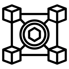 blockchain line icon