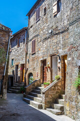Fototapeta na wymiar Houses in the old town of Pitigliano