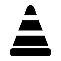 traffiic cone glyph icon