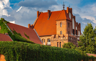 Torun. The old fortress wall in the historical part of the city. © pillerss